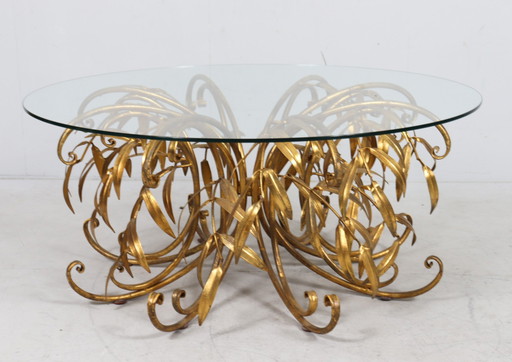 Table d'appoint/Coffee Table de Hans Kögl, années 1970/Hollywood Regency