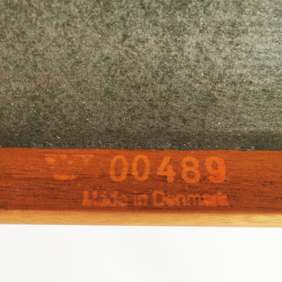 Set of 6 teak chairs, Mid-Century, Denmark, 1970s. – Dining chairs, Textile, Wood (photo 11 of 18)