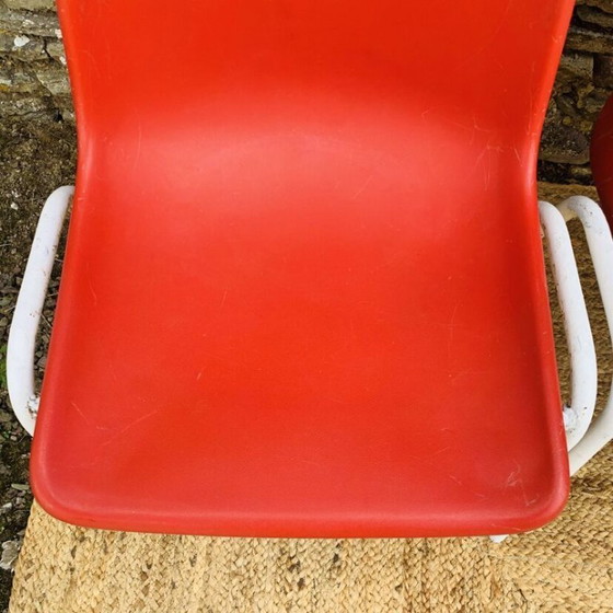 Image 1 of Set of 4 red europa chairs