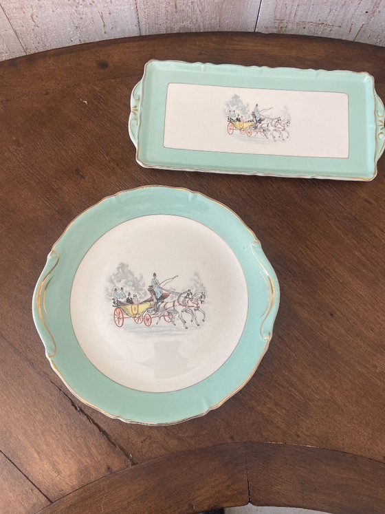 Image 1 of 2 piatti da torta in ceramica di St Amand