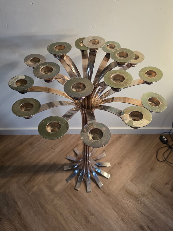 Fink Belvedere Portacandele Argentato XXL 102cm – Metal, Silver (photo 4 of 9)