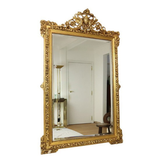 Image 1 of Antieke Franse Facetgeslepen Spiegel 163cm