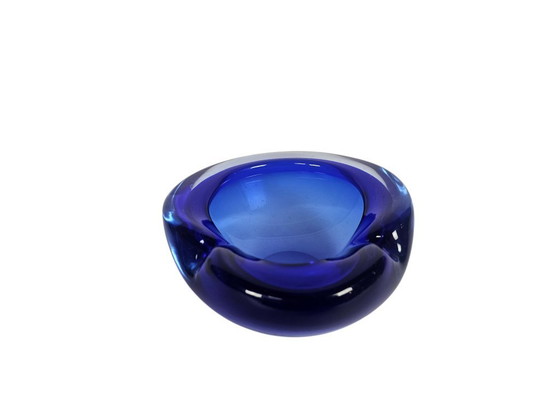 Image 1 of Murano - Sommerso - Flavio Poli  -  transparant  - blauw  - 60's