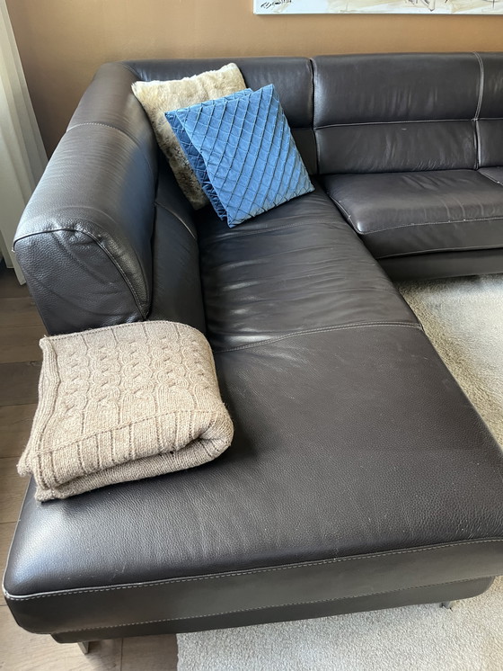 Image 1 of Rundlederen hoekbankpr