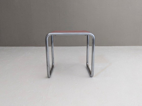 Image 1 of Taburete de cantina Bauhaus B 9 de Marcel Breuer, década de 1930