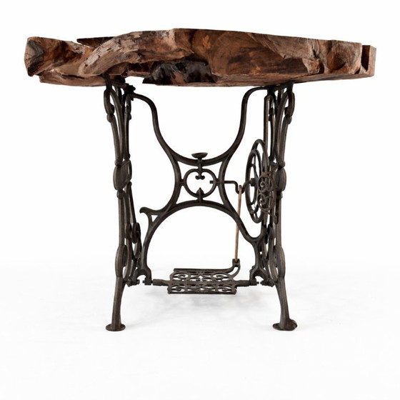 Image 1 of Vintage tafel van populierenhout, jaren 1950