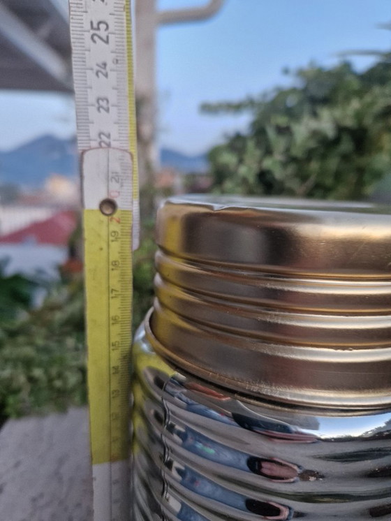 Image 1 of Thermoskan van glas en aluminium uit de jaren 60