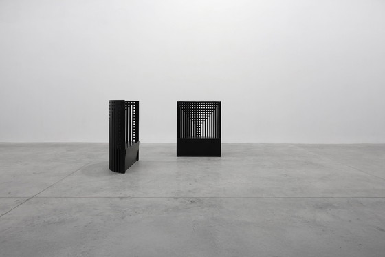 Image 1 of Pair of black Mackintosh Willow chairs by Atelier International, Italy 1980s