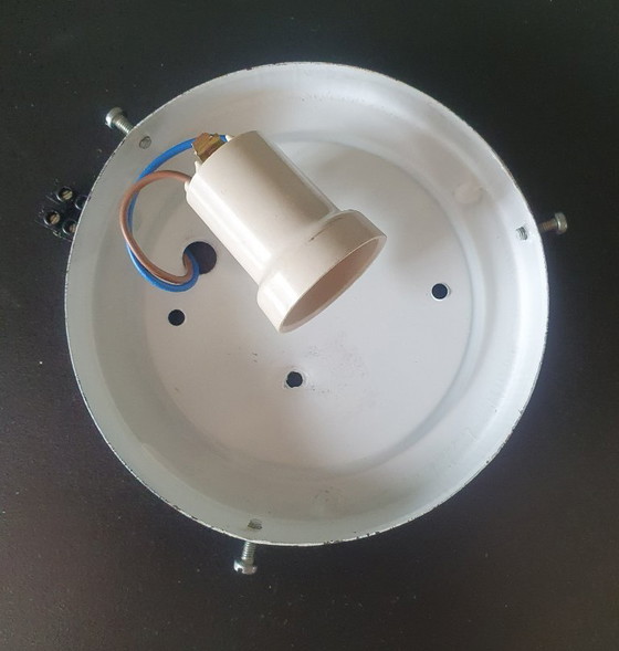 Image 1 of Lampada da parete vintage - vetro di ghiaccio a forma di bolla - testurizzata