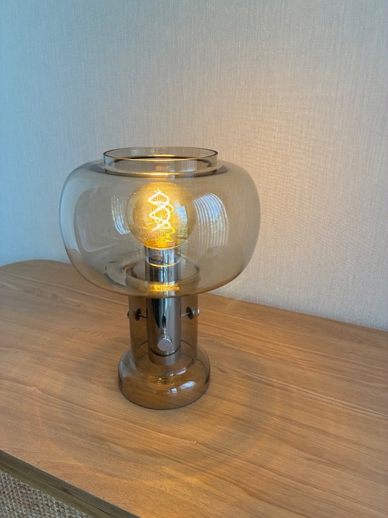 Image 1 of Tischlampe aus Rauchglas