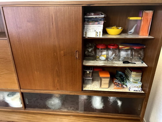 Image 1 of Credenza/parete vintage in teak di metà secolo | Anni '60 | Stile di design danese