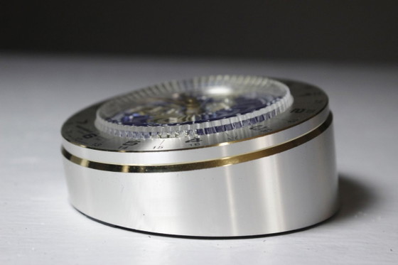 Image 1 of Reloj de sobremesa Wehrle World Time antiguo, Alemania, década de 1970.
