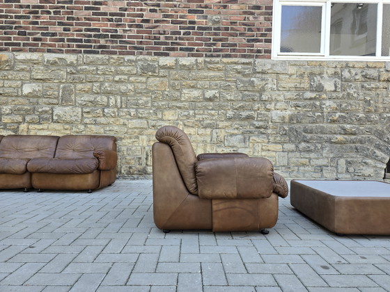 Image 1 of Canapé modulaire Vintage 60s 70s Loft Studio Fauteuil en cuir Canapé en cuir Mid Century