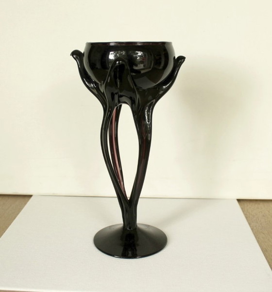 Jarrón de cristal polaco color amatista – Josefina Krosno (años 80) – Jarrones, Glass (photo 7 of 12)