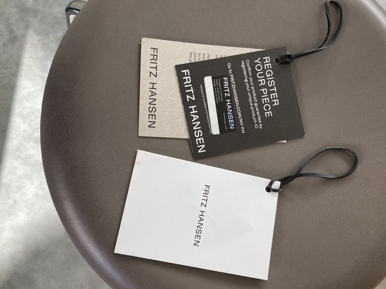 Fritz Hansen Dot Hoher Leder Barhocker – Leather, Chrome (photo 5 of 9)