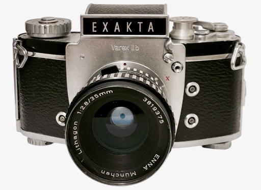 Exakta Varex IIb – Vintage 35mm spiegelreflexcamera met Enna Lithagon 35mm f/2.8 lens