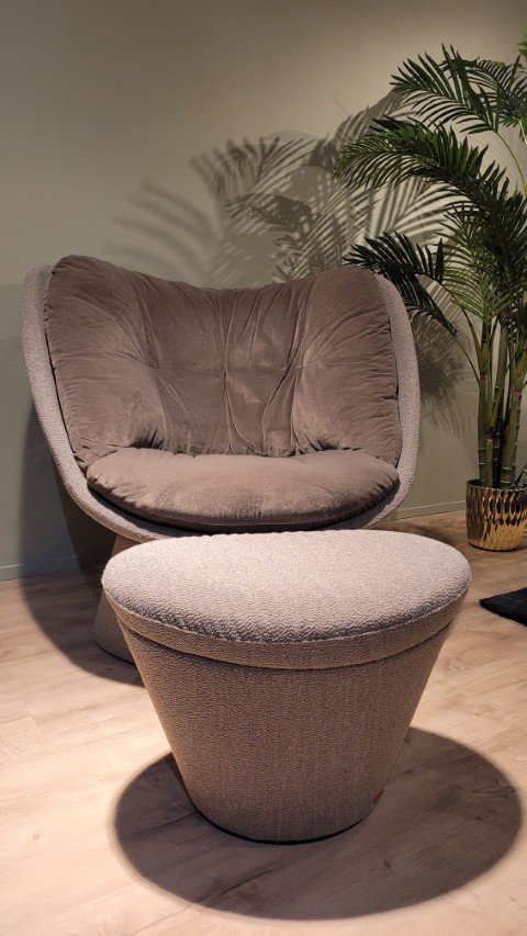 Montis Draaifauteuil & Poef Fabian