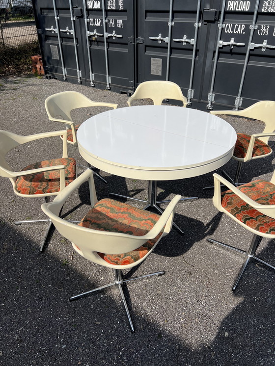 Image 1 of Konrad Schäfer 6 chairs + Dinner table