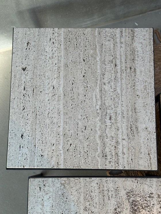 Image 1 of Vintage mimi set with travertine tops