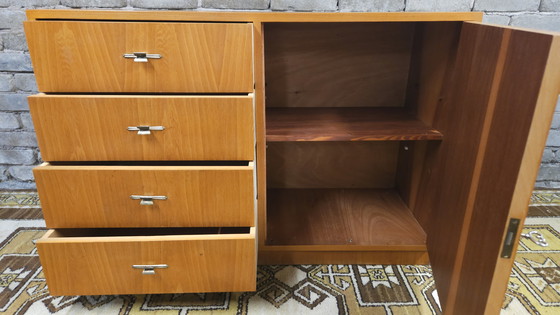 Image 1 of Meuble 4 tiroirs 1 porte année 1960 vintage 