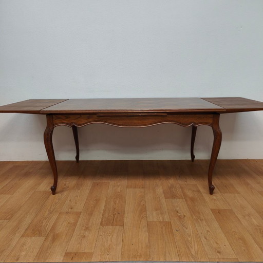 Vintage landelijke eettafel eetkamertafel tafel hout uitschuifbaar