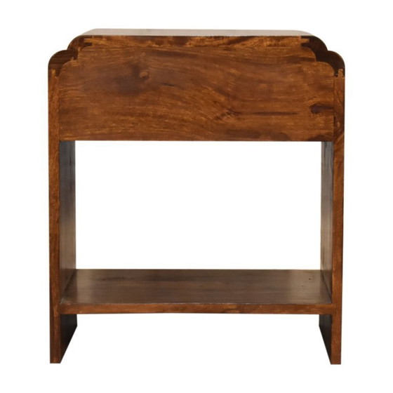 Image 1 of Nachttisch aus massivem Mangoholz mit Kastanienholz-Finish