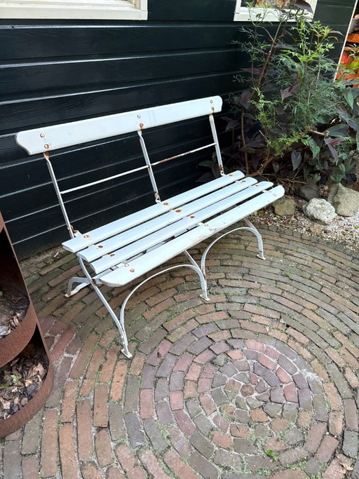 Banc de jardin français ancien (pliant)