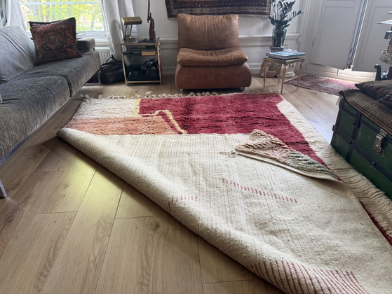 Image 1 of Tappeto marocchino astratto vintage 291 × 203 cm – Lana annodata a mano