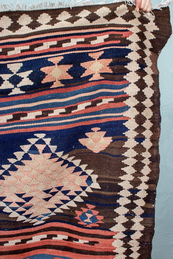 Image 1 of Tapis Kilim vintage Kilim du milieu du siècle 60