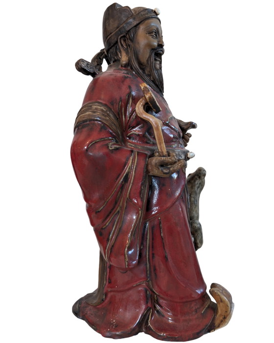 Set di Figure in Ceramica Cinese Qualità Museo – Fu Lu Shou – Jingdezhen c. 1900–1940 – Sculture (photo 7 of 10)