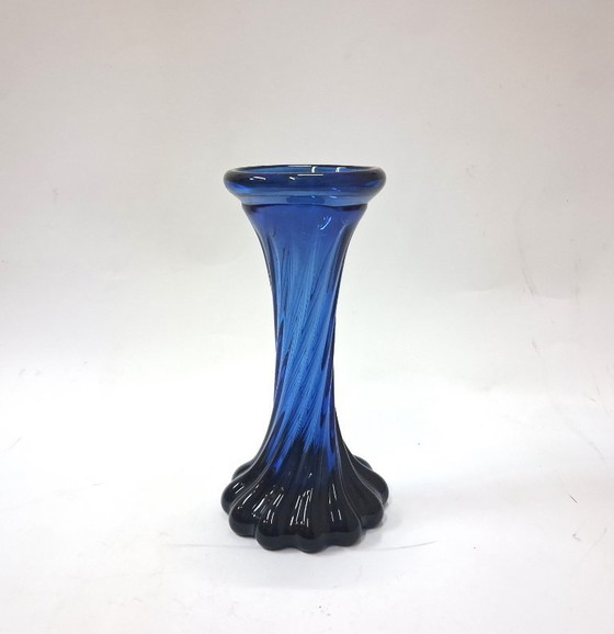Image 1 of Vetro blu cobalto, design ritorto
