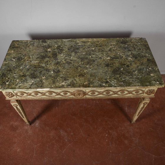 Louis XIV Lacquered Wood Console Writing Desk, 17th Century, Scagliola Top, Multi Color, Barok (photo 2 of 33)