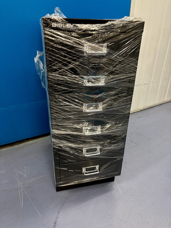 Image 1 of Meuble à tiroirs BISLEY, noir, 6 tiroirs H59, P38, L28 cm/12 kg