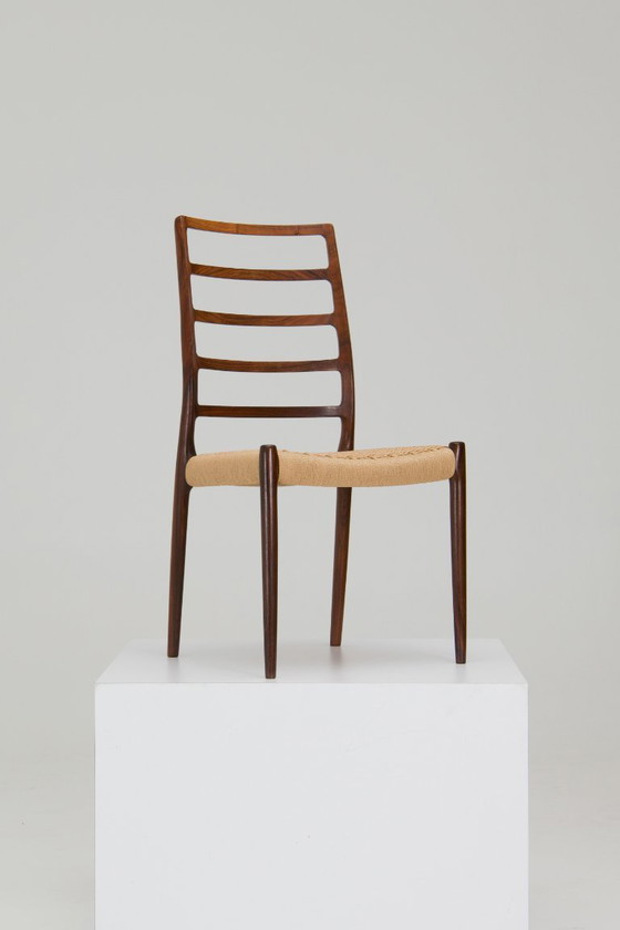Image 1 of Set van 8 eetkamerstoelen 'Model nr. 82' - Niels O. Møller
