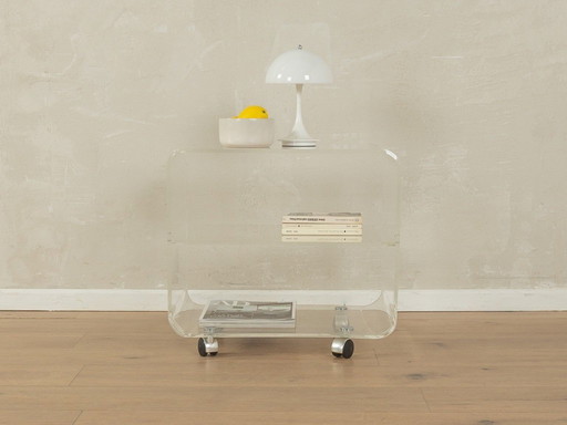 Chariot de table d'appoint en acrylique, années 1960