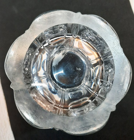 Image 1 of (W009) Ikonisches tschechisches Glas der Moderne: Vase mit konkaven ovalen Linsen – Sklo Union, 1960er-1970er Jahre