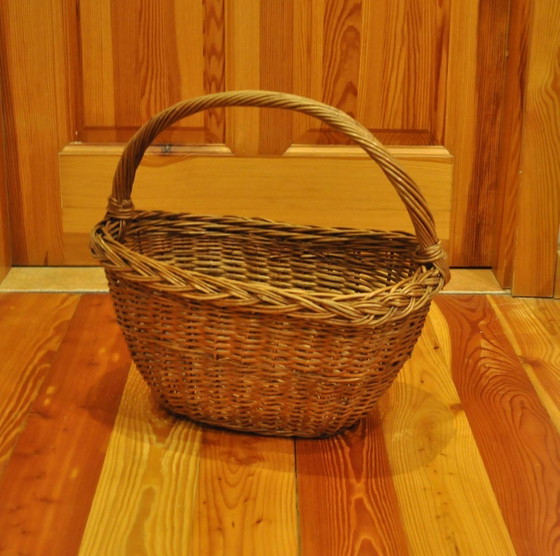 Vintage rieten mand, jaren 50 – Decoratieve objecten (photo 5 of 7)