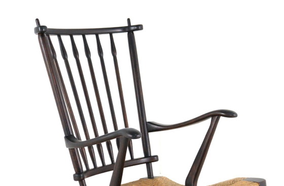 Image 1 of De Ster fauteuil spijlenstoel vintage 