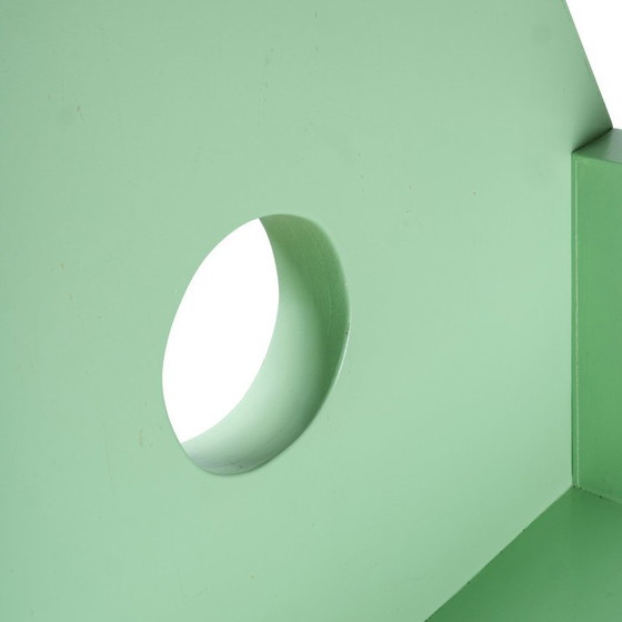 Vescovina Stuhl von Lanfranco Benvenuti für Meccani, 1985 — grüne Ausführung – Stühle und Loungesessel, Wood (photo 7 of 9)