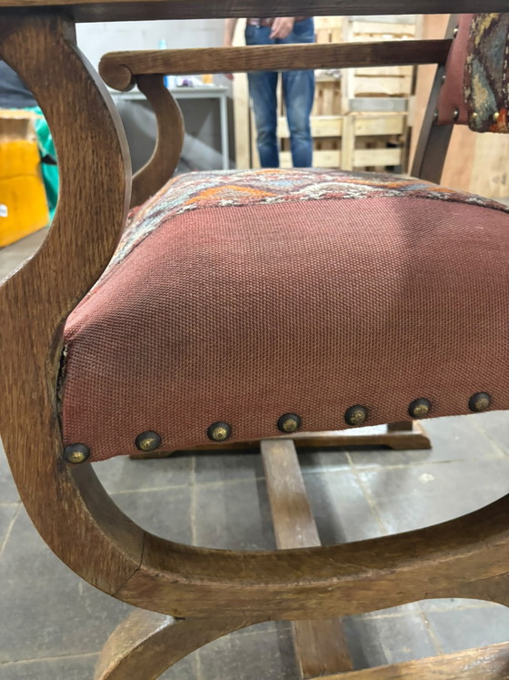Klassieke Deense bogenstoel 20s-30s – Fauteuils, Textile, Wood (photo 6 of 9)