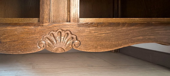 Image 1 of Bibliothèque vitrée en chêne massif Made in France Riskoff 