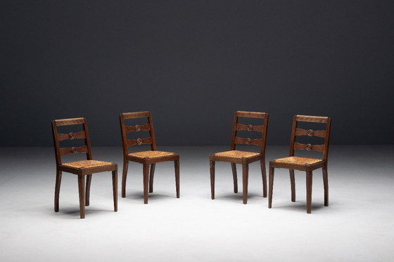 Image 1 of Sedie da pranzo Art Déco di Charles Dudouyt, Francia, anni '40