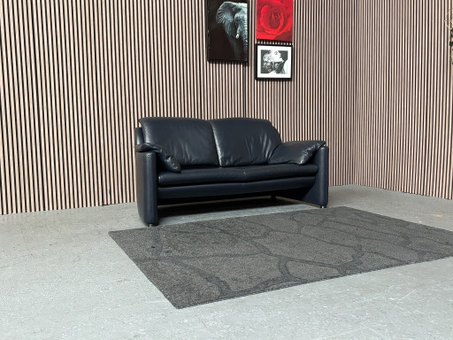 Sofás de 2 plazas Leolux Quantussimo Cuero Azul Oscuro 180x90 LIMPIADO