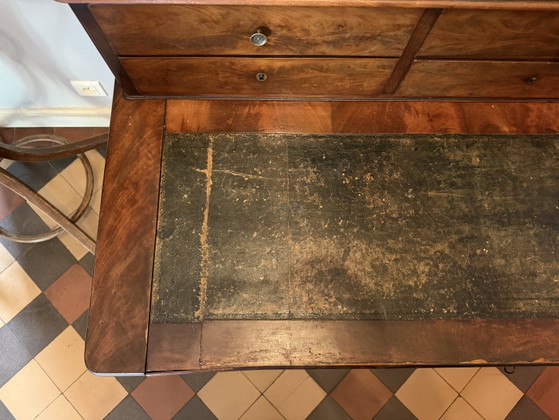 Antique Louis Philippe Style Desk – Leather, Wood (photo 4 of 11)