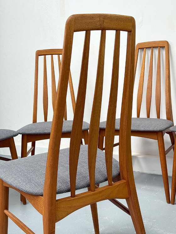 Image 1 of 10x chaises Eva en teck par Niels Koefoed pour Hornslet Møbelfabrik, années 1960