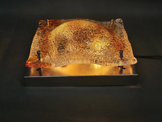 Aplique de pared o plafón de cristal de Murano, Mazzega, estilo Toni Zuccheri, Italia – Metal, Murano Glass (photo 10 of 10)