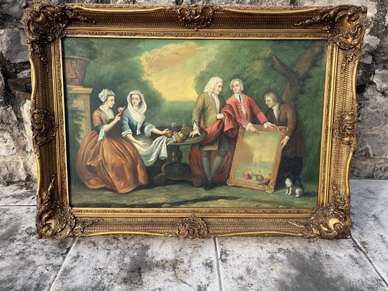 Image 1 of Antique oil painting on canvas
