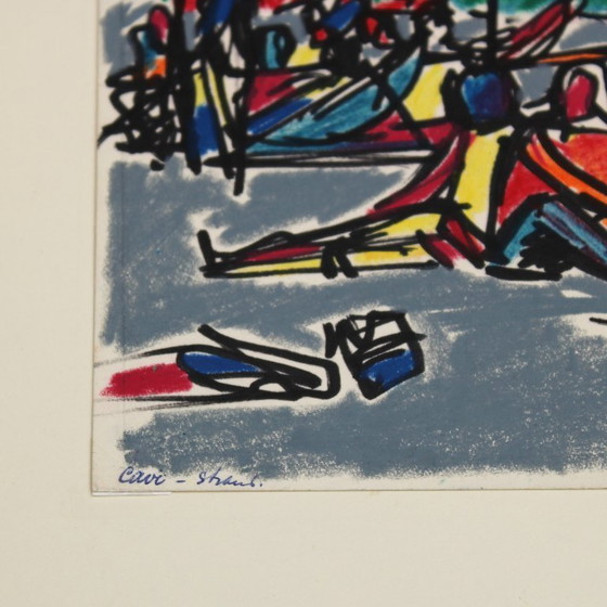 Image 1 of Willem Zwiers (1922-2019) - Cavi beach- Italy - 1957 - mixed media on paper