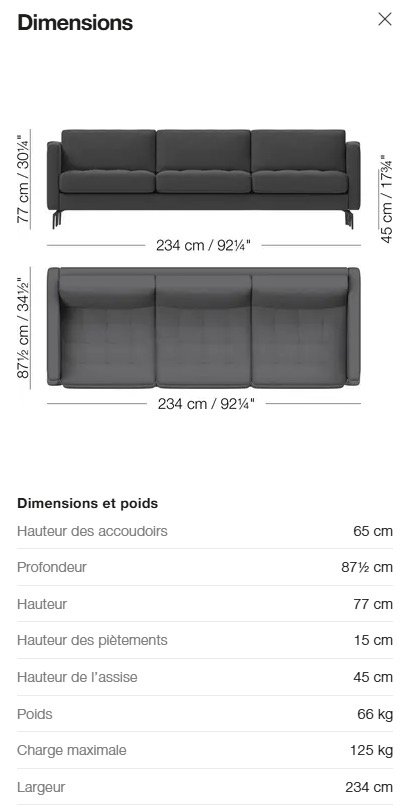 Image 1 of BoConcept Osaka 3-Sitzer-Sofa