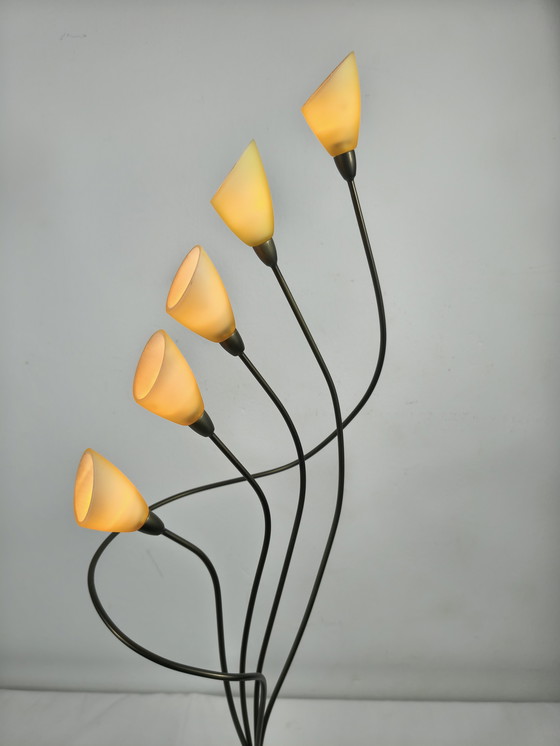 Image 1 of Vintage Vandeheg Table Lamp with Chalices & Dimmer